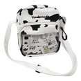 thumbnail image 1 of Without pendant Bolso bandolera con estampado de vaca de dibujos animados para mujer y niña, bolso bandolera de lona, 1 of 5