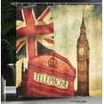 thumbnail image 4 of Ambesonne Travel Shower Curtain, Big Ben England London, 69"Wx84"L, Multicolor, 4 of 5