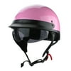 Gloss Pink Motorcycle Skid Lid Helmet with Flip Up Visor DOT Approved