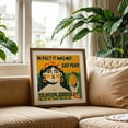 thumbnail image 2 of Lemon Squeezy - Drawing Quote Humor Lemon Pop Art Modern Art Retro Illustration Oak Framed Wall Art Print 12 x 12 inches, 2 of 8