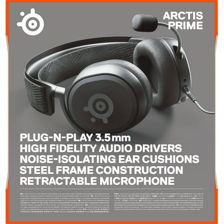 SteelSeries Arctis Prime - Competitive Gaming Headset, Multiplatform Compatibility - Black