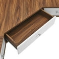 thumbnail image 5 of Modway Transmit 47" Wall Mount Corner Wood Office Desk in Walnut/White, 5 of 7