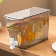 thumbnail image 4 of Glass Pitcher with Lid, Yoaney Drink Dispenser for Fridge Beverage Liquid Drink Container for Party 1 Gallon Cold Water Pitcher Lemonade Stand Juice Jug, White, 4 of 9