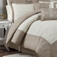 thumbnail image 3 of Vue Bensonhurst 4 Piece Comforter Set, Full, Ivory, 3 of 5