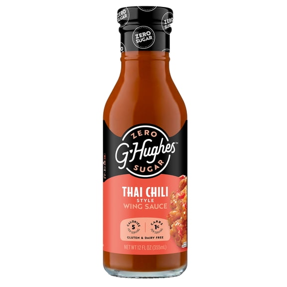 G Hughes Zero Sugar Thai Chili Wing Sauce, 12 fl oz