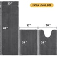 thumbnail image 3 of HAKUNA Upgrade Extra Large Grey Bathroom Rug Set 3 Pieces Gray Ultra Soft, Thick Absorbent Bath Mats, Non Slip Chenille Toilet Mat for Bathroom, Bedroom, Kitchen, Charcoal, 3 of 8