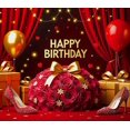 thumbnail image 4 of Elegant Red Rose Themed Happy Birthday Banner Party Backdrop Decoration for Photography Props Birthday Party Celebrations Gift Display Decor Event Setup, 4 of 7
