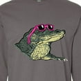 thumbnail image 4 of Inktastic Sunny Gator in Pink Sunglasses Long Sleeve T-Shirt, 4 of 5