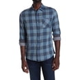 thumbnail image 2 of Flag & Anthem Mens Delphi Long Sleeve Plaid Shirt Small Blue/Navy, 2 of 4