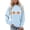 Light Blue [Womens Halloween Sweatshirts] [WenDA6070211], variant on Halloween Sweatshirt for Women Funny Holding Pumpkin in Hand Bones Printed Long Sleeve Shirts for Women Sweaters Tops Womens Fall Fashion Clothing Red, M