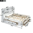 thumbnail image 2 of Harper & Bright Designs King Size Bed Frame with Storage Headboard and 8 Drawers, Solid Wood Platform Bed with Storage Shelves, White, 2 of 14