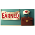 thumbnail image 2 of White Fabric Banner with Red Glittery Earned It Lettering Heart and Star Elements Party Decoration Backdrop for Celebrations Photo Shoots Graduation Parties Valentine Events, 2 of 4