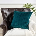 thumbnail image 6 of Home Soft Things Shaggy Wavy Faux Fur Pillow Covers, 1 piece, 20"x20", Teal, 6 of 8