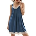 thumbnail image 2 of Avidlove Women Sleevless Nightgown V Neck Chemise Sleep Dress Nightwear Lace Nightdress Sleepwear, 2 of 6