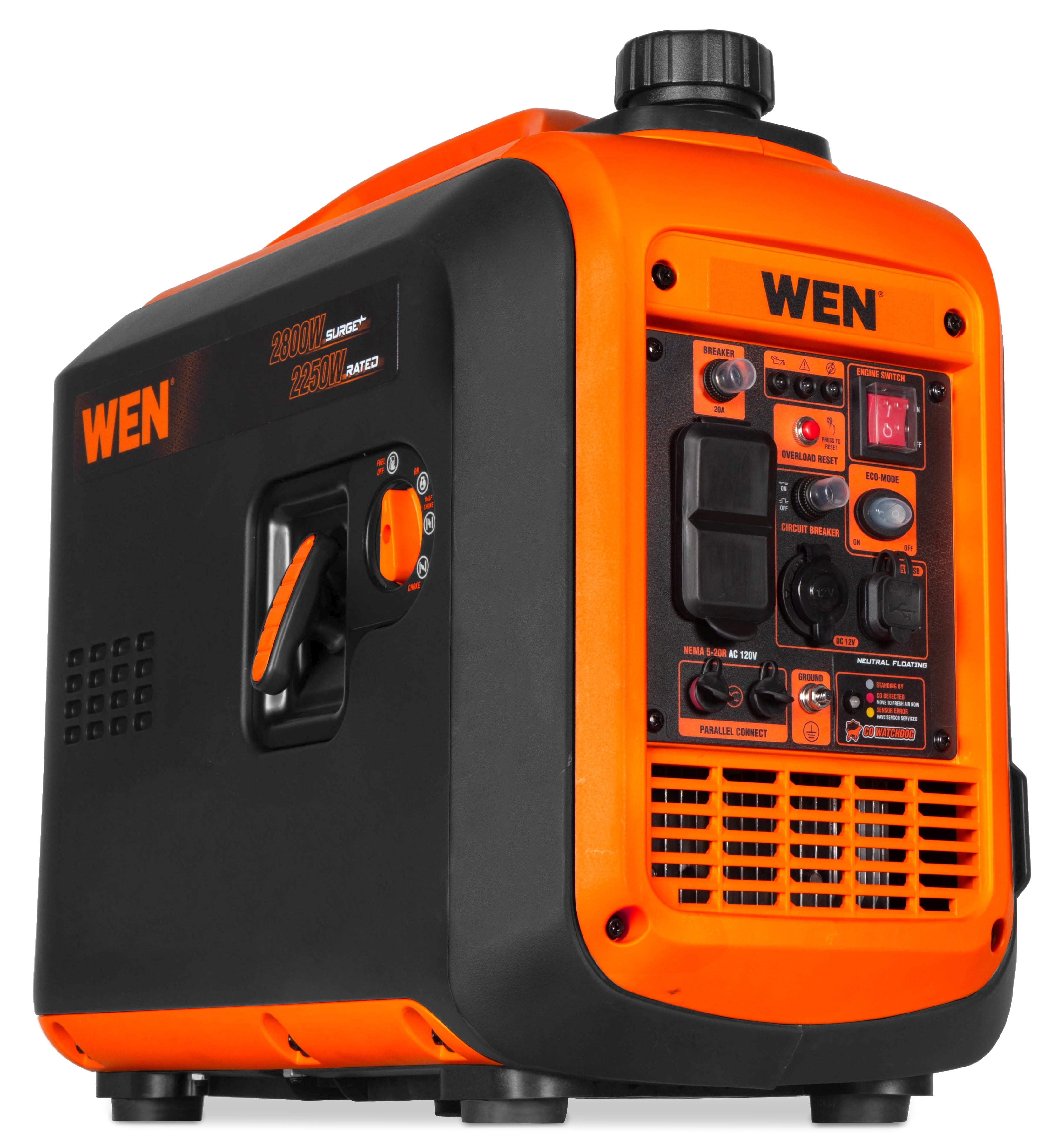 WEN 2800-Watt Inverter Generator, Quiet, Portable, and Lightweight with Fuel Shut Off and CO Watchdog (56280iX)