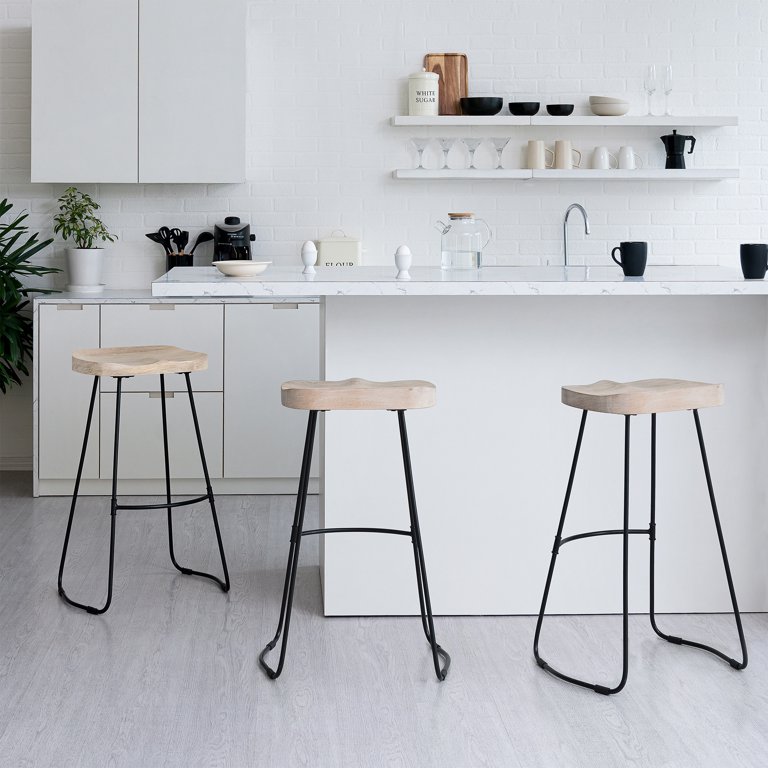 Buy Wesley Allen's Seattle Backless Modern Saddle Stool • Free shipping!