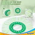 thumbnail image 3 of KEEPOW Mop Head Replacement Compatible with Libman Tornado Spin Mop, Microfiber Spin Mop Pad Refill for Floor Cleaning, 3 Pack (Mop is Not Included), 3 of 7