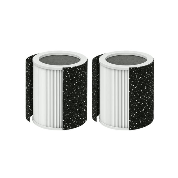 Nispira 3-In-1 H-HF400-VP True HEPA Activated Carbon Pre-Filter Replacement For Hunter Cylindrical Tower Air Purifier HP400 Series H-PF400 | Removes Smoke, Dust, VOCs | 2 Packs