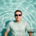 thumbnail image 3 of SA106 Mens Retro Vintage Rectangle Metal Rim Sunglasses, 3 of 7