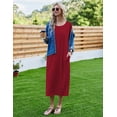 thumbnail image 4 of Ekouaer Women' Nightgown Short Sleeve Sleepshirt Long Loungewear Casual Maxi Lounge Dress House Dresses with Pockets, 4 of 6