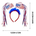 thumbnail image 5 of Homellea 4th of July Patriotic Headband, 9.64 Inch Red White Blue Star Hair Hoop with 250 Year Anniversary Ribbon Streamers for Independence Day, Memorial Day, Parade and Party Decor, 5 of 5