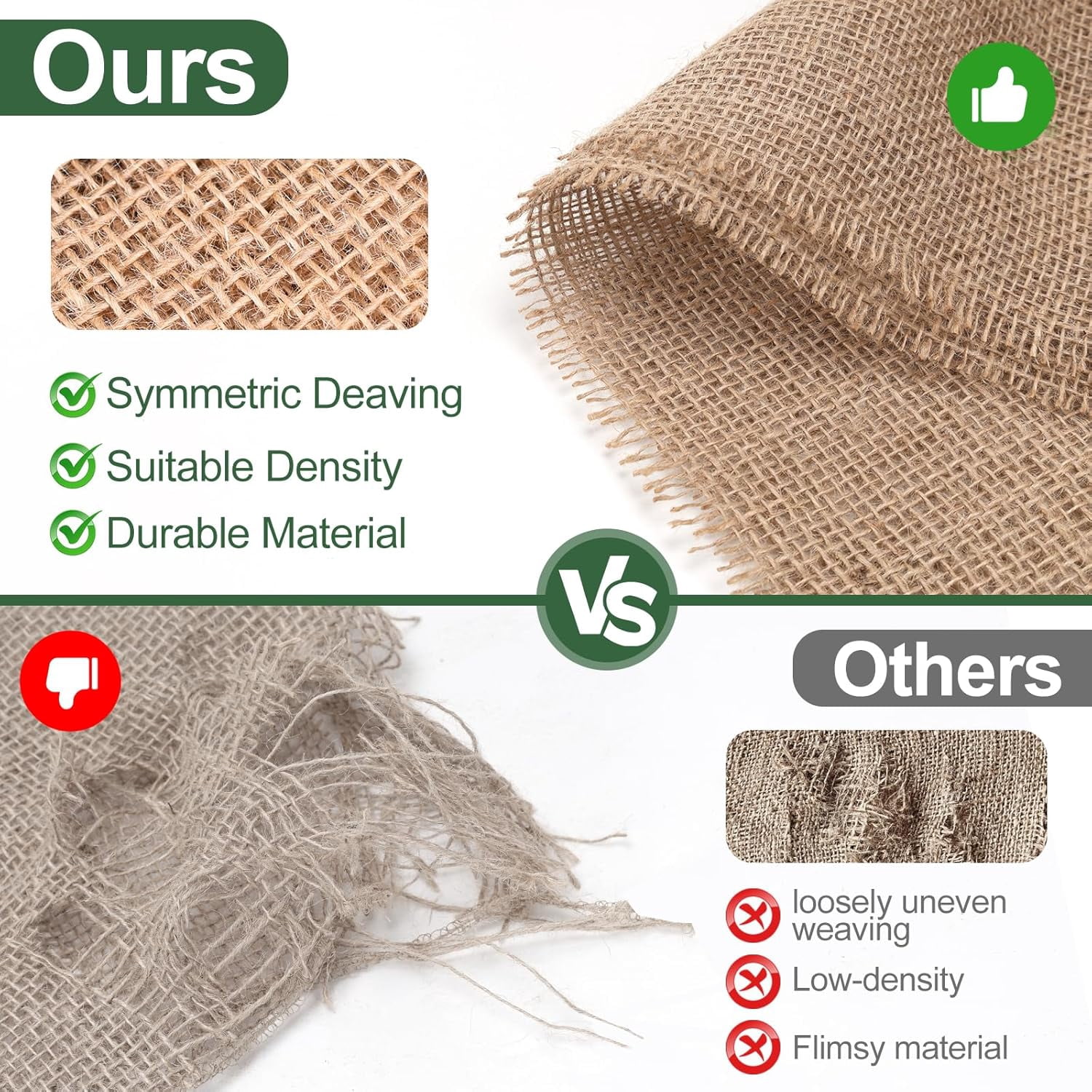 Burlap Weed Barrier Fabric, Natural Roll, 40" x 25 FT for Garden, Tree Wrap, Rustic Wedding Decor, Landscaping, Mulch Cover and Plant Protection