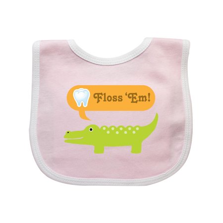 Dental Bibs - Funny Alligator Floss Em Tooth Baby Bib