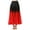 Red, variant on YM YOUMU Women Chiffon Dance Skirt Gradient Color Swing Dancewear for Tango Ballroom Practice