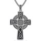 thumbnail image 1 of Collar de cruz celta irlandesa, colgante de cruz de plata de ley 925, joyería celta vikinga, regalo protector religioso, compatible con hombres, mujeres y niños, 1 of 4