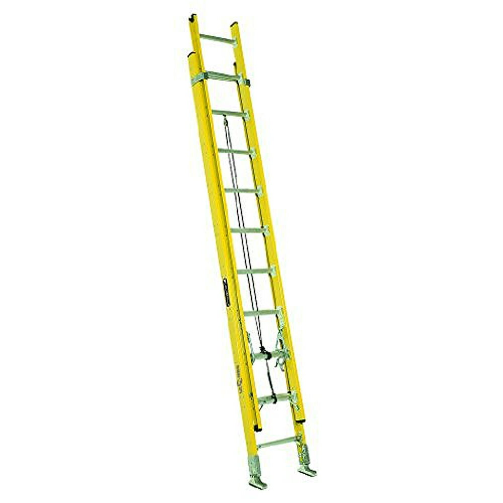 Louisville Ladder 16' Fiberglass Extension Ladder, 15' Reach, 375 lbs Load Capacity, FE4216HD