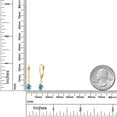 thumbnail image 6 of Gem Stone King 14K Yellow Gold Swiss Blue Topaz Earrings for Women | 1.10 Cttw | Gemstone November Birthstone | Oval 6X4MM, 6 of 6