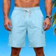 thumbnail image 1 of Ceisia Men's Relaxed Fit Linen-Look Cargo Shorts with Multi-Pocket & Elastic Drawstring Waist Gifts, 1 of 9