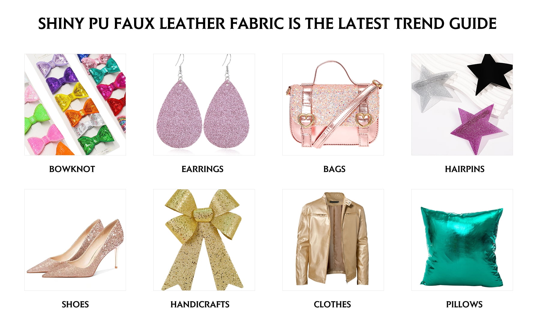 Glitter Faux Leather Fabric Soft and Waterproof Shiny Synthetic Leather Material for Sew,Bows,Earrings,DIY Crafts by the Yard
