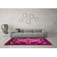 thumbnail image 3 of Ahgly Company Indoor Square Medallion Pink French Area Rugs, 5' Square, 3 of 4