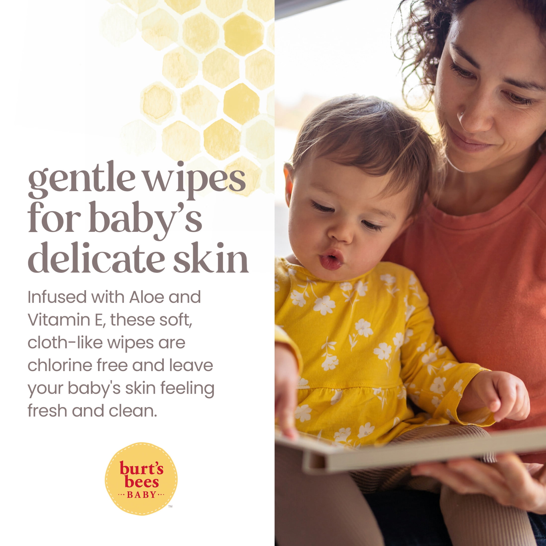 Burt's Bees Baby Wipes, Unscented Natural Baby Wipes for Sensitive Skin - 72 Wipes  10 Pack
