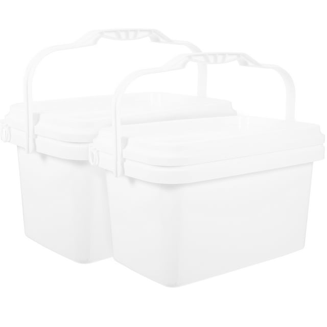 unbranded 2Ud Cajas De Almacenamiento Plasticas Con Multiusos Para Guardar Comida Y Artículos