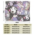 thumbnail image 3 of Kuromi Blanket, Anime Throw Blanket For Couch Sofa Bed, Soft Cozy Lightweight Warm Flannel Blanket, Home Decor, Anime Gifts For Boys Girls Kids Teens, 60"X50", 3 of 9