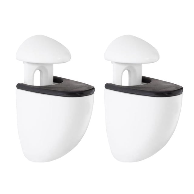 Clips de estante Dolle White Metal, 3 x 2,54 x 4 cm (paquete de 5)