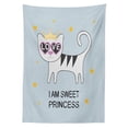 thumbnail image 3 of Ambesonne Cartoon Tablecloth Rectangular Table Cover, Cat Hearts and Love Themed, 60"x84", Multicolor, 3 of 4