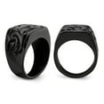 thumbnail image 4 of Bague Chevalière Motif Titane Noir pour Homme, 4 of 4