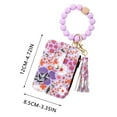 thumbnail image 3 of Wallet Keychain Wristlet Colorful flowers for Women RFID Card Holder Keychain Key Chain Wallet Key Ring with Wrist Wallet for Women F, 3 of 5
