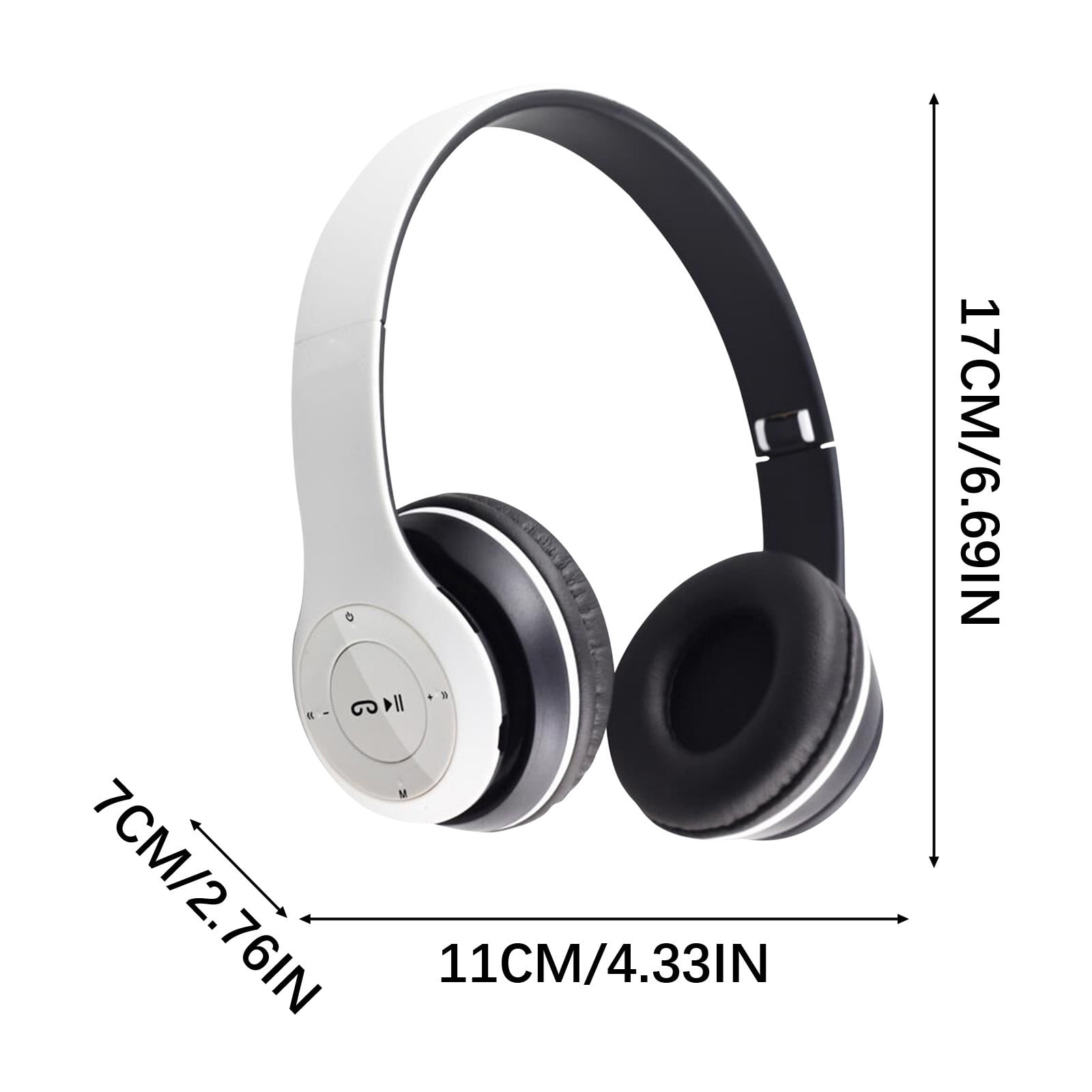 Usloyux under $5 5Pcs Bluetooth Headphones, Over-Ear Wireless Headset with Foldable Design and SD Card Support, Long Playtime for Music and Calls, Comfortable for Travel and Entertainment