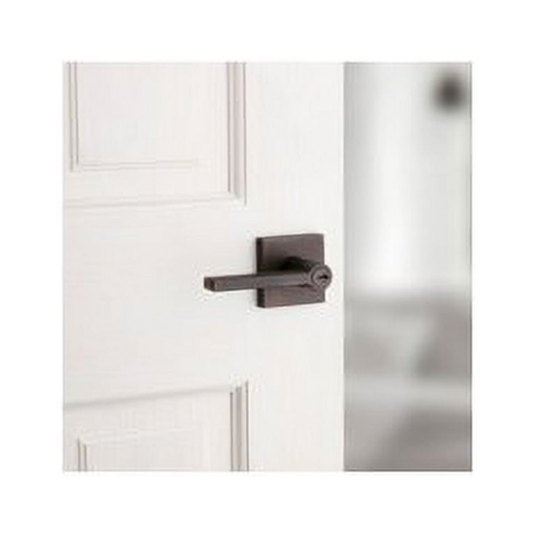 Kwikset 91560-006 Venetian Bronze Halifax Square Keyed Entry Lever