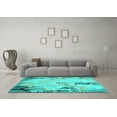 thumbnail image 3 of Ahgly Company Indoor Rectangle Oriental Turquoise Blue Industrial Area Rugs, 2' x 4', 3 of 4