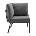 thumbnail image 6 of Modway Riverside 4 Piece Outdoor Patio Aluminum Set in Gray Charcoal, 6 of 10