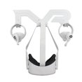 thumbnail image 4 of Soporte para auriculares con soporte de montaje en pared ABS para Blanco, 4 of 8