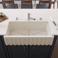 thumbnail image 3 of ALFI brand AB3618HS-B  36 inch Biscuit Reversible Smooth / Fluted Single Bowl Fireclay Farm Sink, 3 of 12