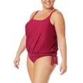 thumbnail image 4 of Terra and Sky Women's Plus Solid Tankini, 4 of 6