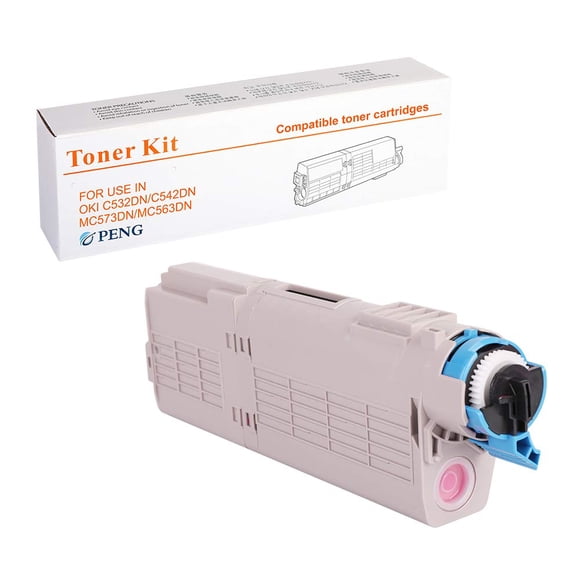 Compatible Toner Cartridge for Oki Printers C532 MC573 C532dn C542dn MC563dn MC573dn 46490602 (Magenta)