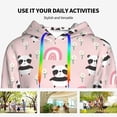 thumbnail image 4 of Honeii Cute Cartoon Panda Pattern Womens Oversized Hoodies Long Sleeve Sweatshirts Pullover Fall Outfits with Pocket-Medium, 4 of 7